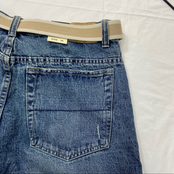 NEW Carbon Mens Dark Wash Distressed Denim Shorts - Picture 8 of 10